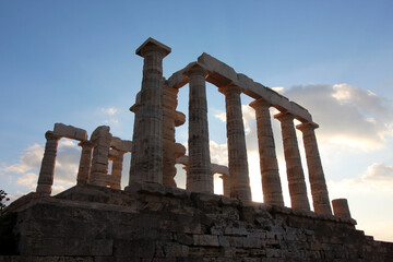 Temple Of Poseidon In Cape Sounion, Greece.