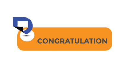 Congratulation button web banner templates. Vector Illustration
