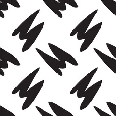 Seamless pattern with hand drawn shapes. Vector illustration