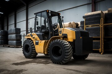 Forklift with Powerful Engine, Sturdy Chassis and High Ground Clearance