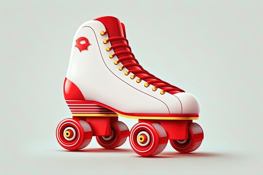 Roller skate, single object, white background. Generative AI