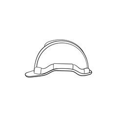 Helmet worker line simplicity creative design