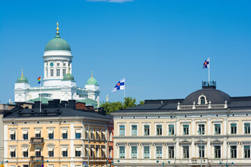 Fototapeta premium Market Square (Kauppatori) in central part of Helsinki, Finland