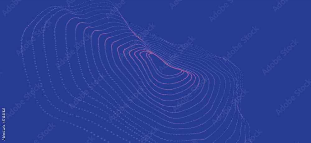 Poster abstract vector technology background. big data digital code. futuristic dots background. vector ill