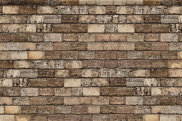 High resolution surface texture of limestone bricks