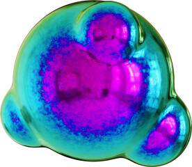 3d rendering. Abstract geometric shapes illustration. Modern minimal colorful objects isolated on transparent background