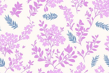 Seamless pattern of lilac flowers background.. Beautiful floral background. Isolated flowers, generative ai. Seamless floral pattern for fabric, textile, wrapping paper