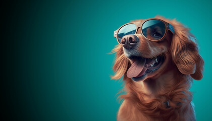 Cachorro de óculos criado por IA