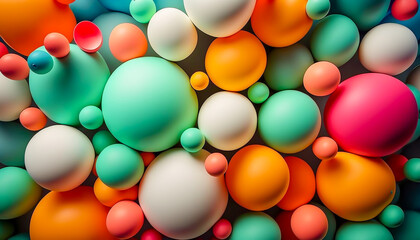 Fototapeta na wymiar colorful ball, generative ai