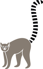 Fototapeta na wymiar Lemur logo. Isolated lemur on white background