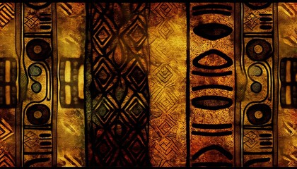 Africa abstract geometric shapes pattern. AI generative.