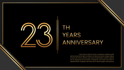 23th year anniversary design template. vector template illustration