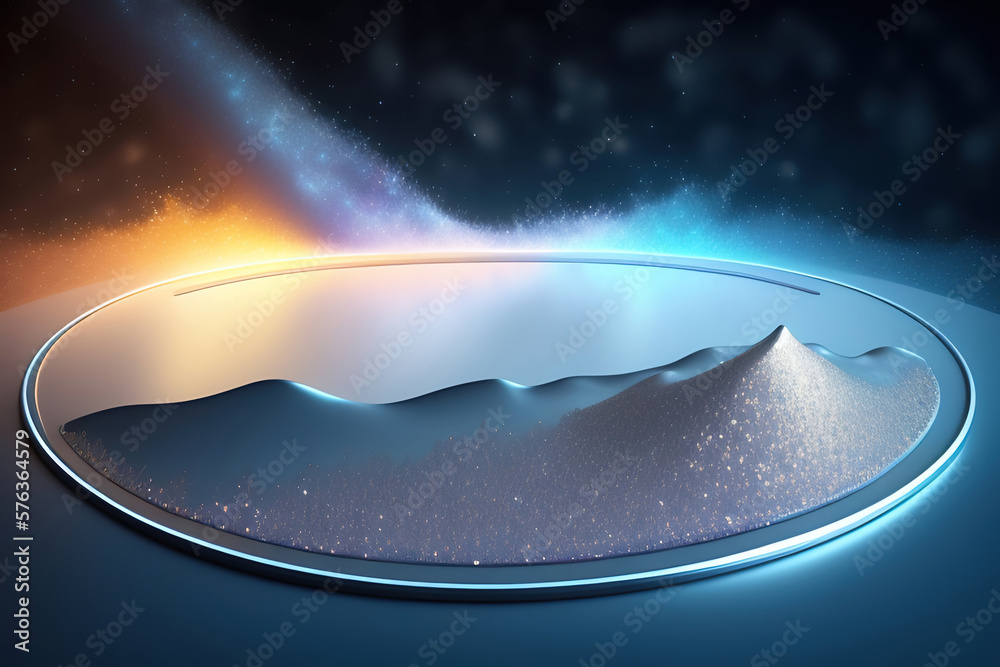 Wall mural generative ai: abstract background with wave and bright colors