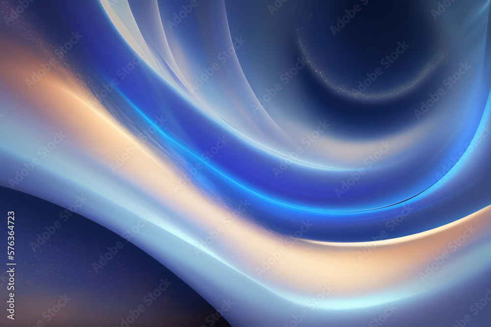 Wall mural generative ai: abstract background with wave and bright colors