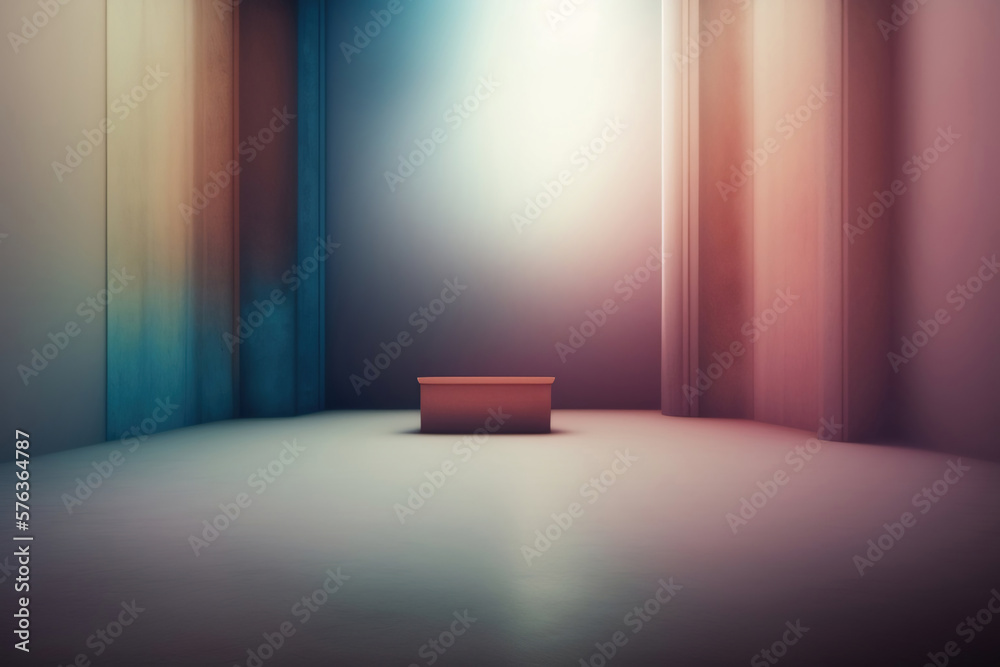 Wall mural generative ai: abstract background with wave and bright colors