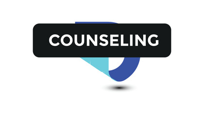 Counseling button web banner templates. Vector Illustration
