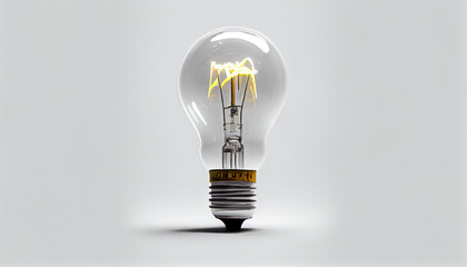 incandescent bulb illustration. Generative AI
