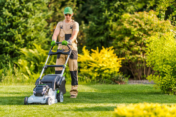 Summer Lawn Maintenance in Progress - 576366366