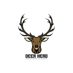 deer head logo design mascot