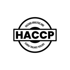 Obraz premium HACCP Hazard Analysis Critical Control Points Icon Label Badge Banner Design Vector