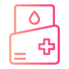 Fototapeta premium medical folder gradient icon