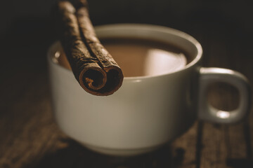 Masala tea with spices.
