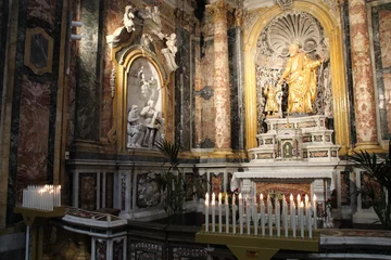Fotobehang baroque church (san giuseppe dei teatini) in palermo in sicily (italy) © frdric