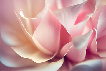 Closeup of pink rose petals.