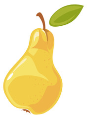 Pear icon. Ripe fresh fruit. Healthy sweet dessert