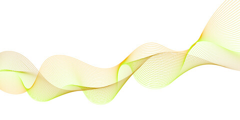 Fototapeta premium Abstract orange, yellow blend wave lines on transparent background. Modern blue flowing wave lines and glowing moving lines design for banner, wallpaper, Business banner, poster and many more
