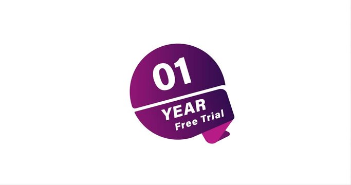 1 year Trial animation, Try It Out for Free. 1 years Trial Offer!