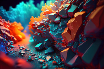 Colorful background of gemstone. Generative AI illustration