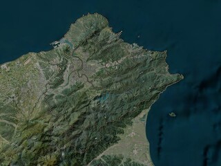 New Taipei City, Taiwan. High-res satellite. No legend © Yarr65