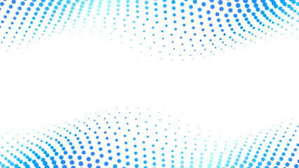 ドットの抽象的な青色の波形の背景