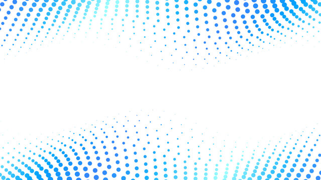 ドットの抽象的な青色の波形の背景