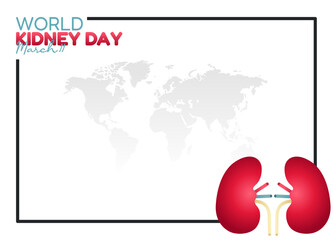 vector graphic of world kidney day good for world kidney day celebration. flat design. flyer design.flat illustration.