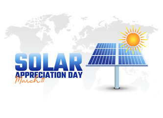 vector graphic of solar appreciation day good for solar appreciation day  celebration. flat design. flyer design.flat illustration.