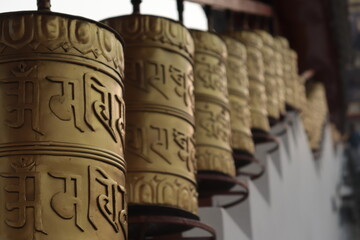 buddhist prayer wheels