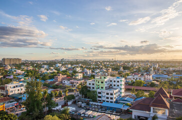 the Cityscape and the Landscape of Mandalay in Myanmar formerly Burma Asia