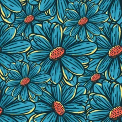 Foto op Canvas seamless floral pattern vector illustration © mesym