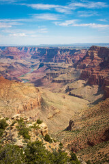 Fototapeta na wymiar Overlook of the Winding Colorado River at Grand Canyon National Park