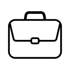 Briefcase icon. Business bag icon. Suitcase, portfolio symbol, linear style pictogram isolated on white.