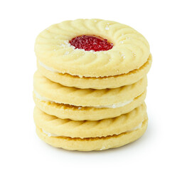 cracker sandwich isolated on white background