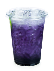 blueberry soda lemon isolated on white background