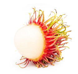 rambutan sweet delicious fruit isolated on white background
