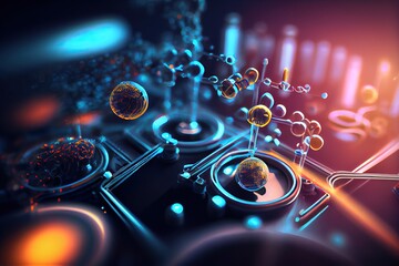 Science and medicine abstract background, generative AI