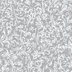 Fototapeta na wymiar An abstract damask seamless pattern background in pale colors, generative ai