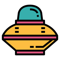 ufo filled outline icon style