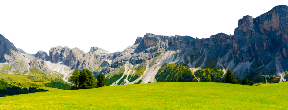 Mountains isolated on transparent background. PNG.