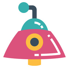 ufo flat icon style